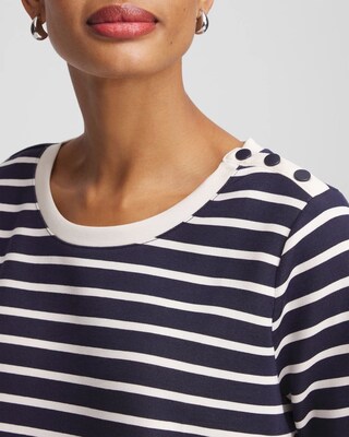 Zenergy® Striped Scuba Mariner Top | Chico's